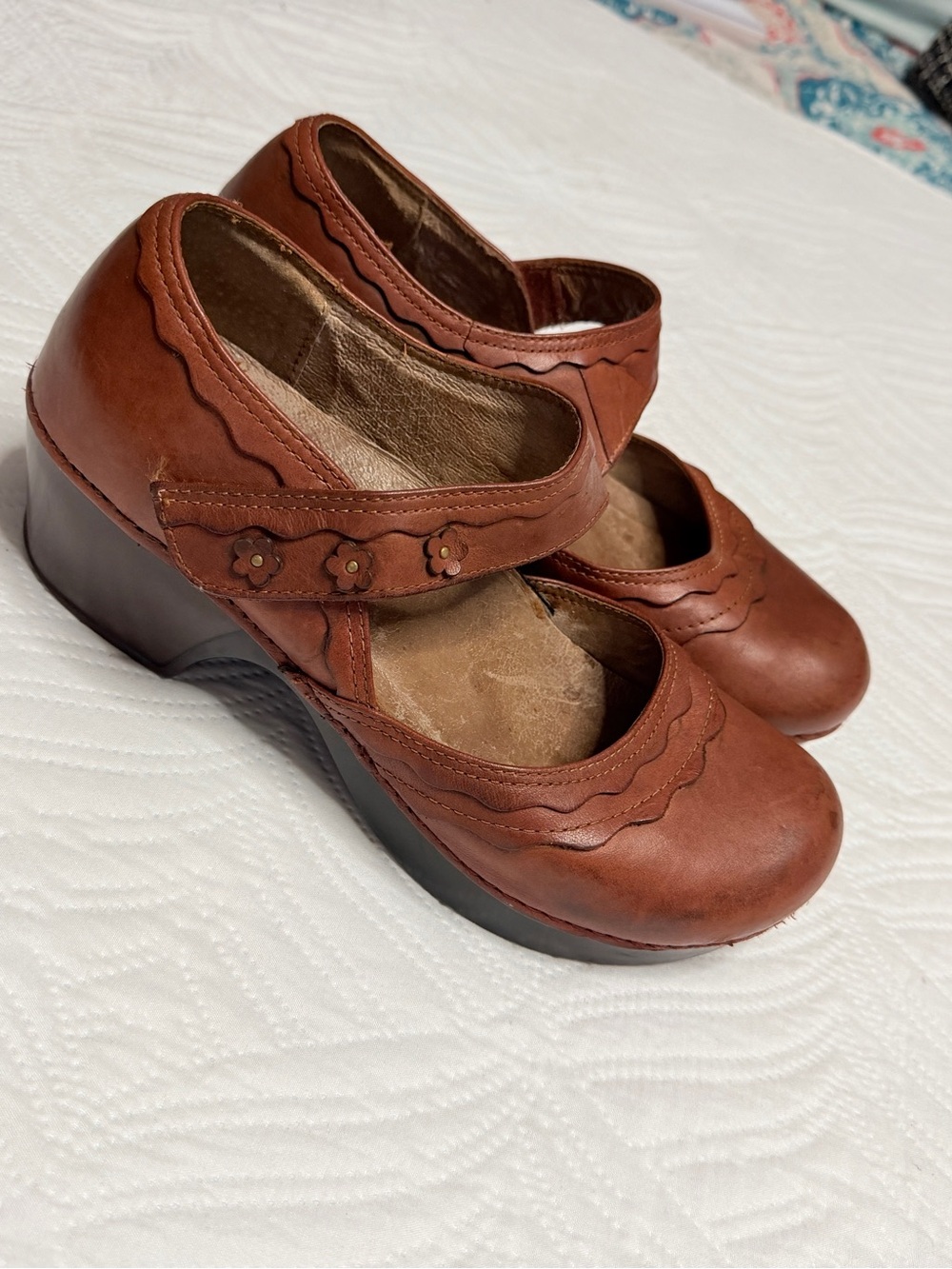 Dansko Harlow Women’s Brown Leather Mary Jane Clogs. Size 40 (9) - Picture 7 of 8